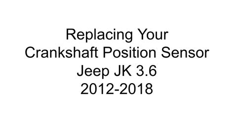 jeep jk misfire sensors